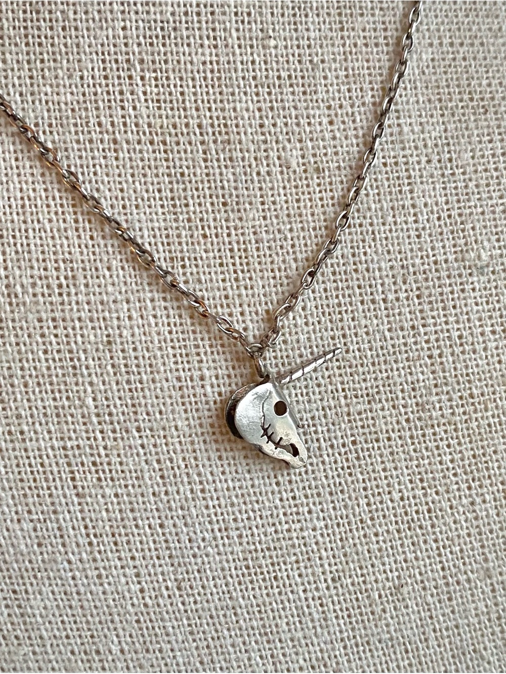 Susan Elnora Unicorn Skull Charm Necklace - NWOT